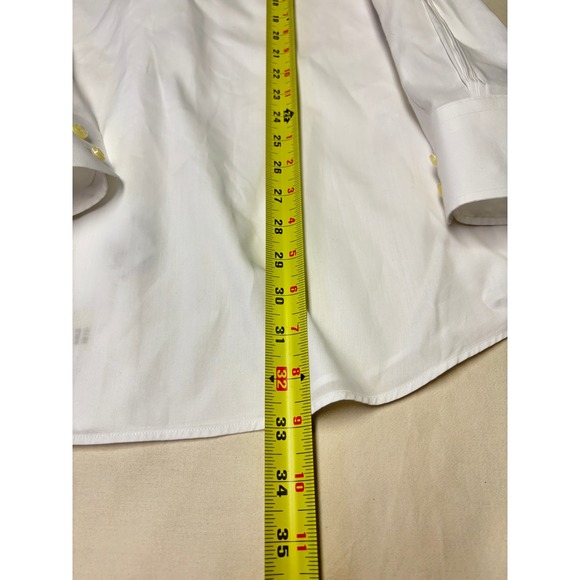 Brooks Brothers White Egyptian Cotton Dress Shirt 17 34 Made in USA - Picture 7 of 9